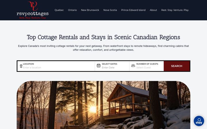 Screenshot of rsvpcottages.com