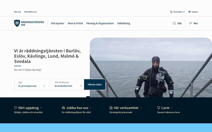 Екранна снимка на rsyd.se