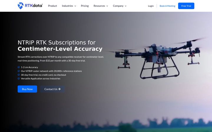 Screenshot van rtkdata.com