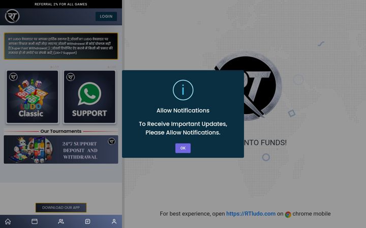 Screenshot of rtludo.com