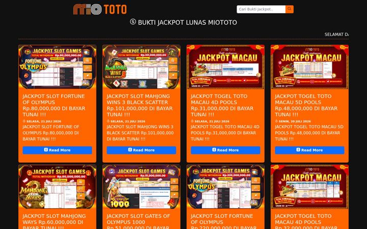 Screenshot of rtpmiovvip.com