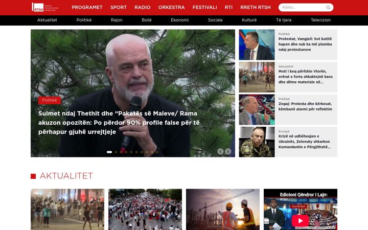 Screenshot of rtsh.al
