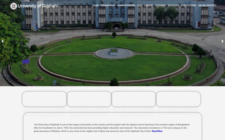 Screenshot of ru.ac.bd