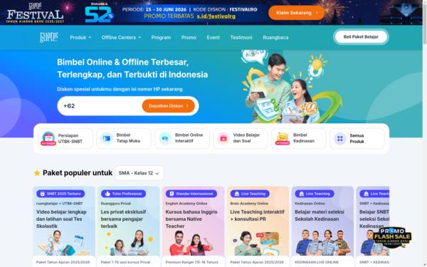 Screenshot of ruangguru.com