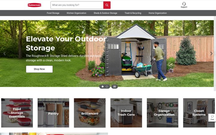 Screenshot of rubbermaid.com