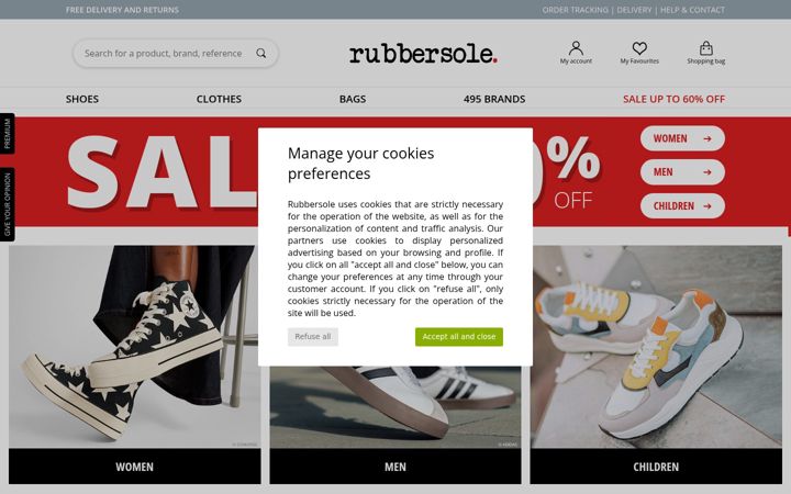 Screenshot of rubbersole.co.uk