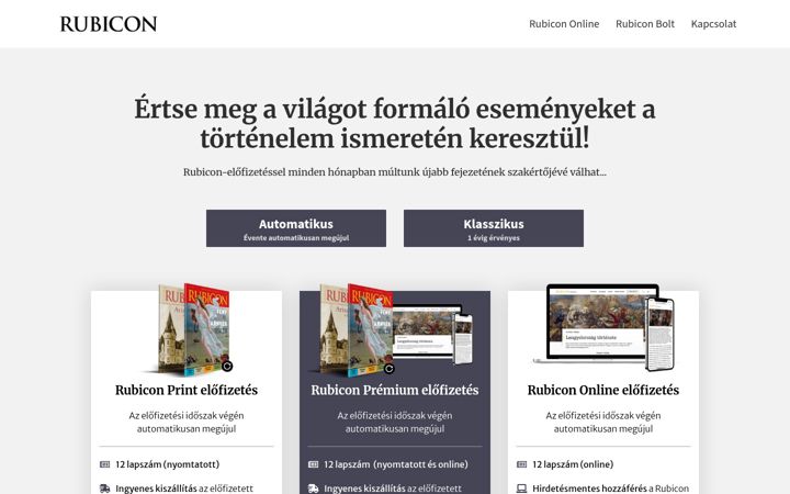 Skärmbild av rubicon-elofizetes.com