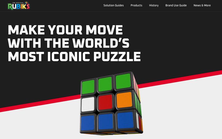 Screenshot of rubiks.com