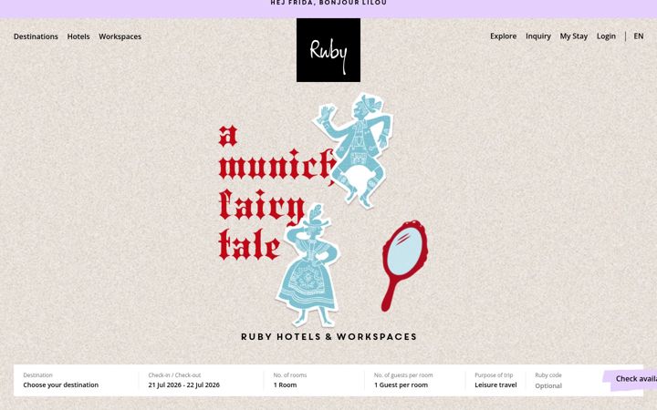 Screenshot of ruby-hotels.com