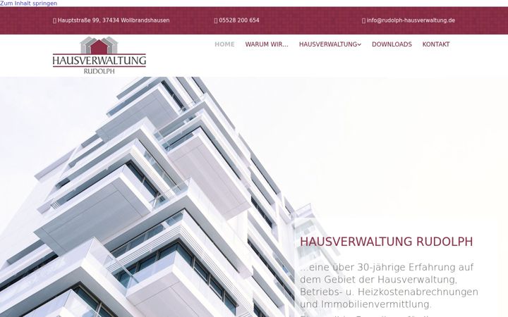 Posnetek zaslona rudolph-hausverwaltung.de