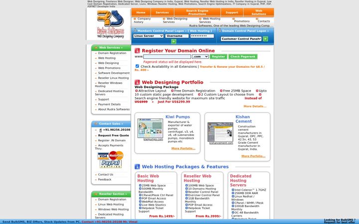 Screenshot of rudrasoftwares.net