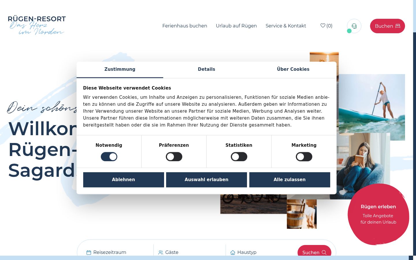 Screenshot of the consent banner shown before any interaction