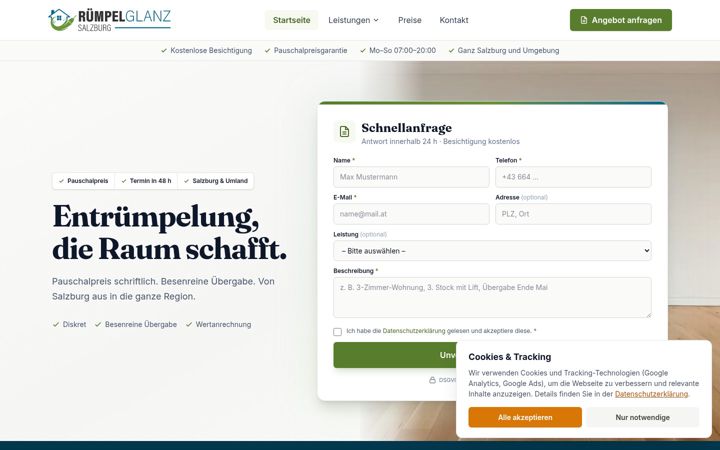 Screenshot ta' ruempelglanz-salzburg.at