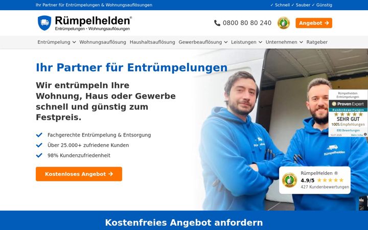 Képernyőkép: ruempelhelden.de