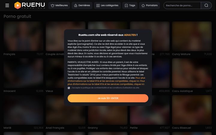 Screenshot of ruenu.com