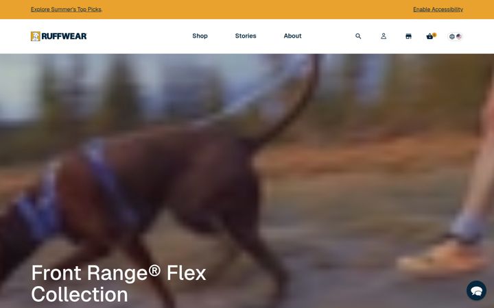 Screenshot of ruffwear.com