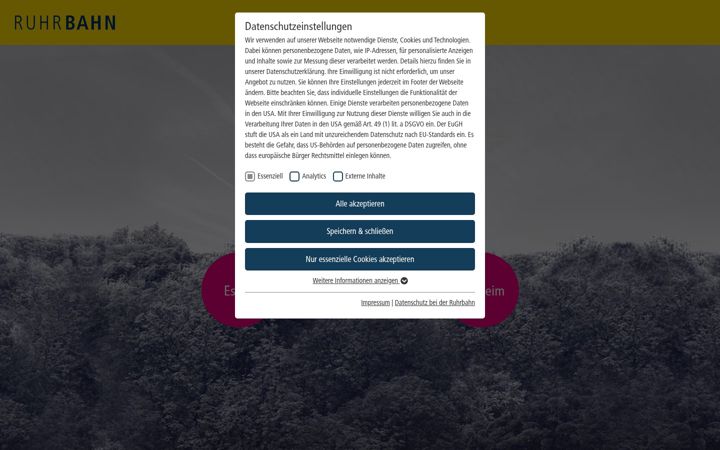 Screenshot of ruhrbahn.de