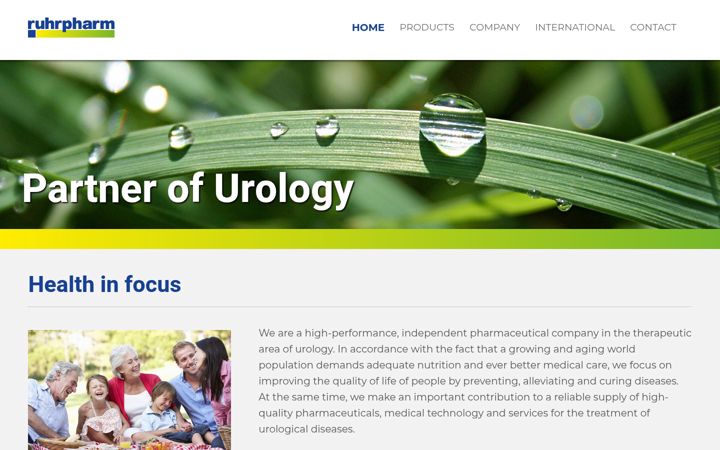 Screenshot of ruhrpharm.com