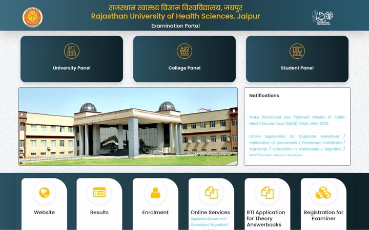 Screenshot of ruhsraj.org.in