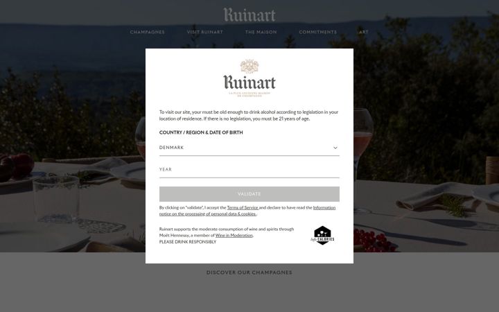Screenshot of ruinart.com