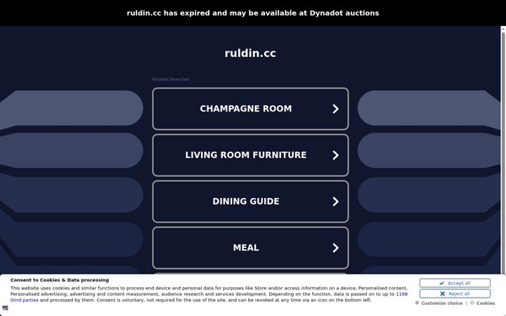 Skärmbild av ruldin.cc