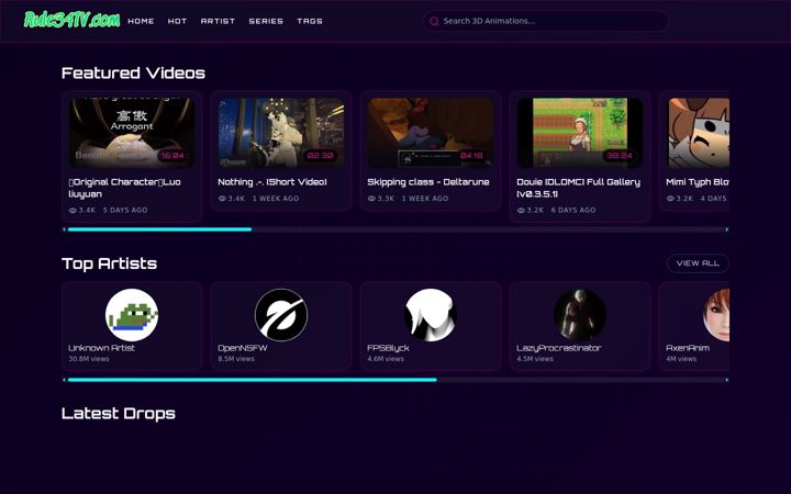 Screenshot of rule34tv.com