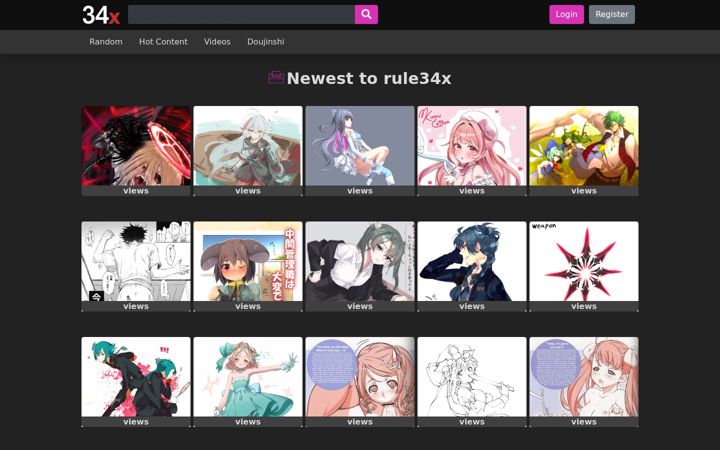 Screenshot of rule34x.net