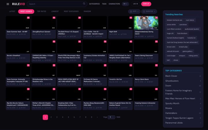 Screenshot of rulevid.com