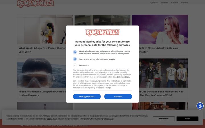 Captură de ecran a rumandmonkey.com