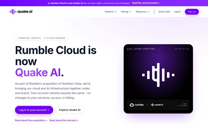 Екранна снимка на rumble.cloud