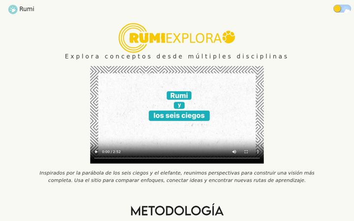 Screenshot of rumiexplora.com