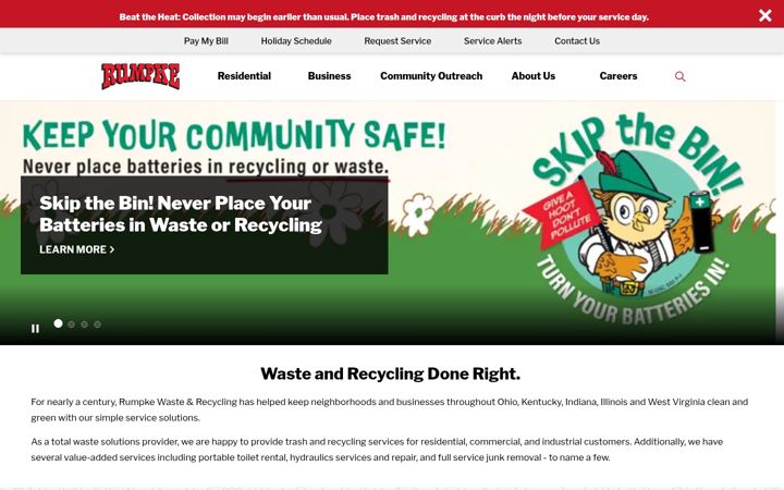 Screenshot of rumpke.com