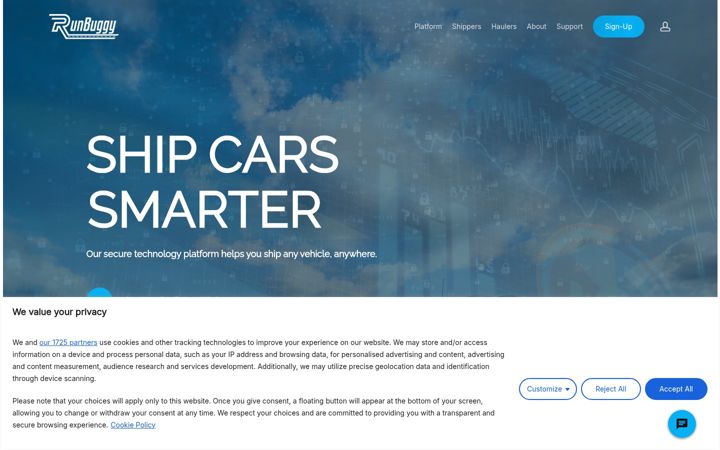 Screenshot of runbuggy.com