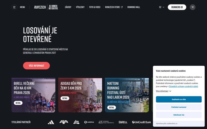 Skjámynd af runczech.com