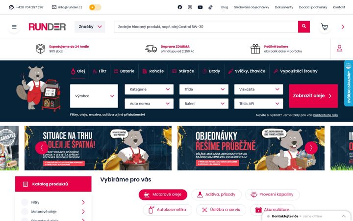 Screenshot of runder.cz