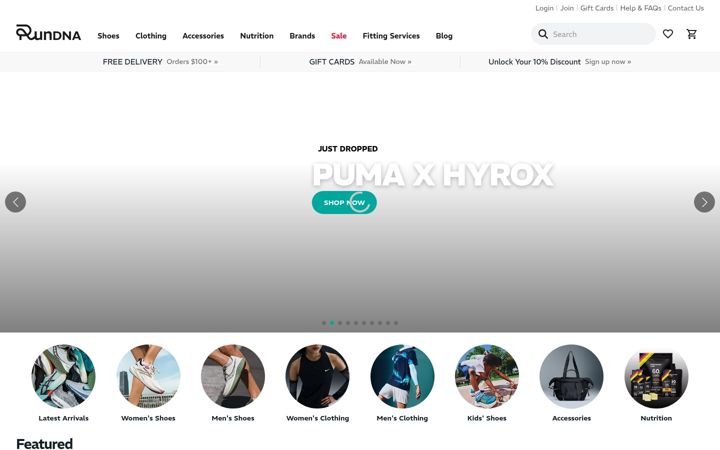 Screenshot of rundna.com.au