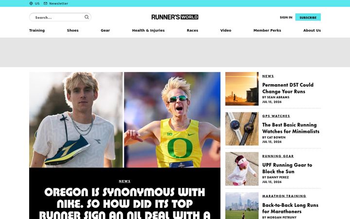 Screenshot di runnersworld.com