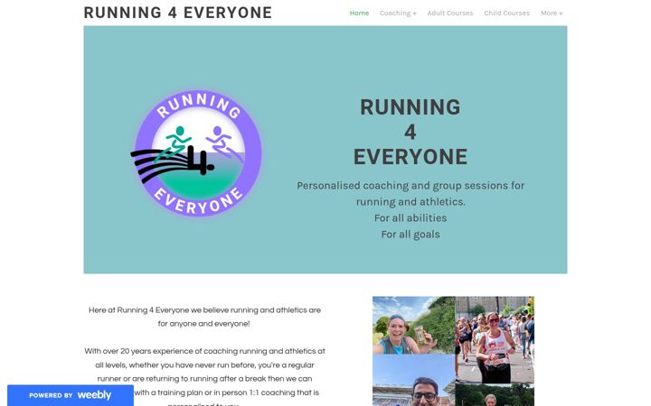 Snimka zaslona za running4everyone.co.uk