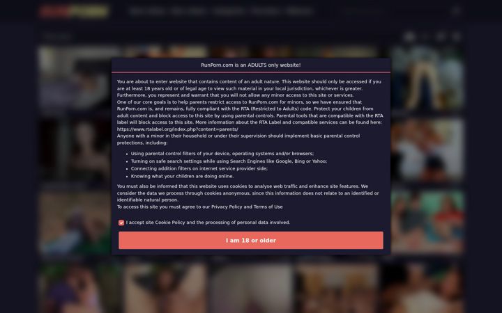 Screenshot of runporn.com
