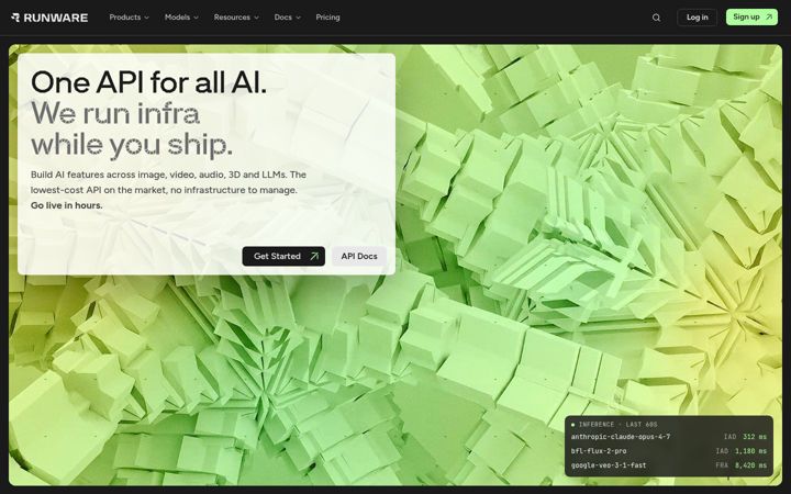 Screenshot of runware.ai