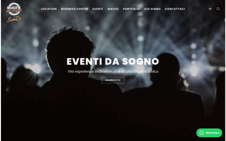 Skjermbilde av ruotedasognoevents.com