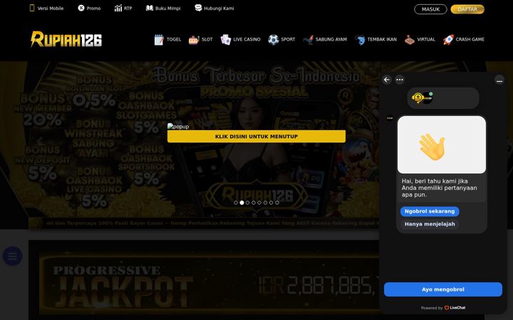 Screenshot of rupiah126.com