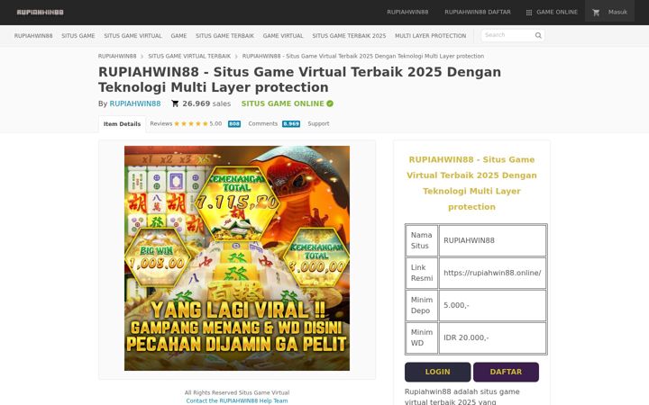 Captură de ecran a rupiahwin88.online