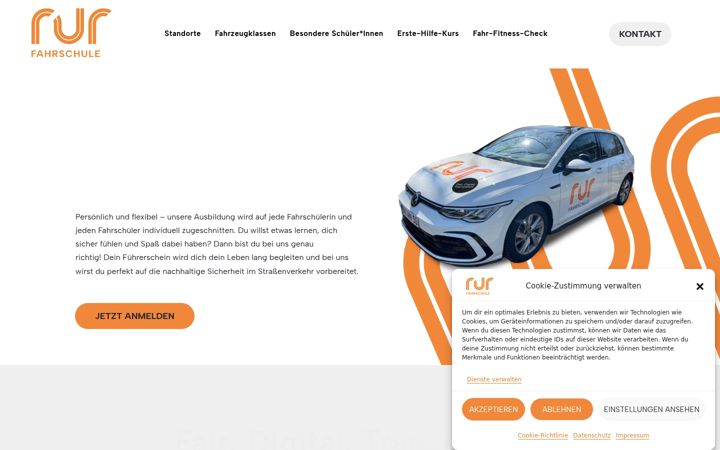 Ekraanipilt saidist rur-fahrschule.de