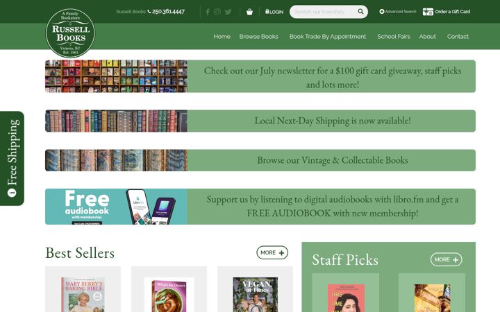 Screenshot of russellbooks.com