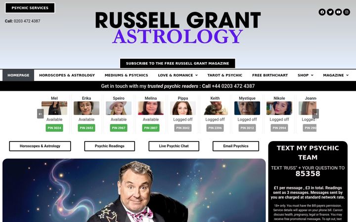 Screenshot of russellgrant.com