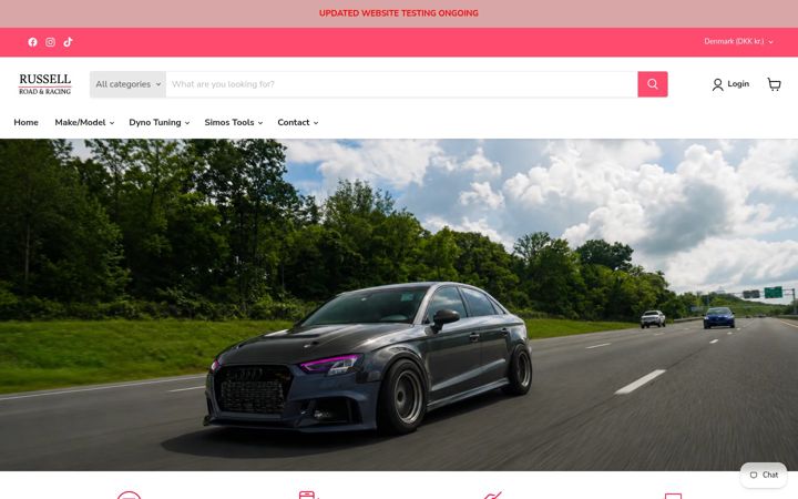 Screenshot of russellroadracing.co.uk
