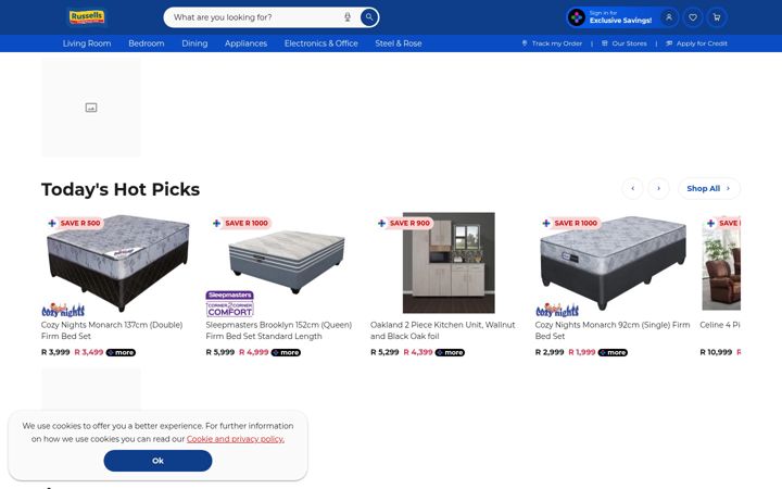 Screenshot of russells.co.za