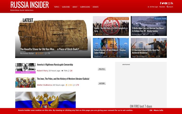Screenshot of russia-insider.com