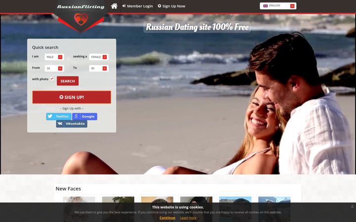 Screenshot of russianflirting.com
